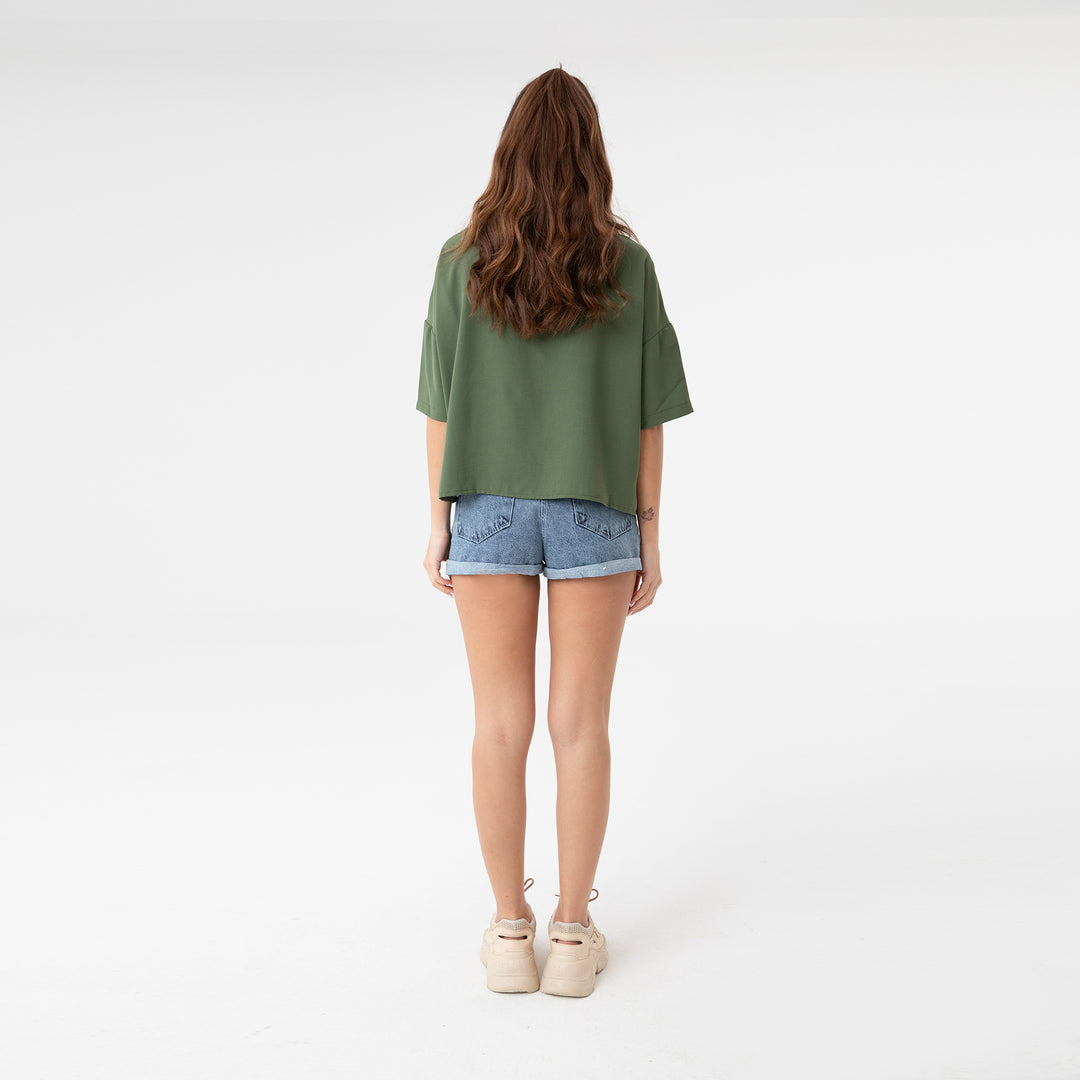 Short Sleeve Oversized Shirt 31175