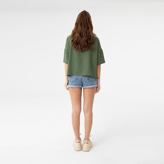 Short Sleeve Oversized Shirt 31175