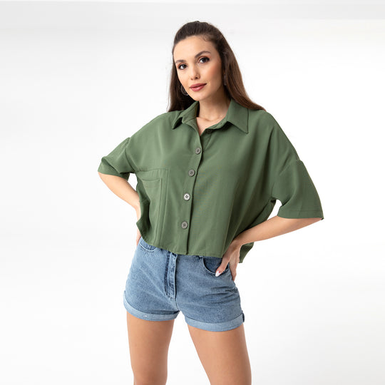 Short Sleeve Oversized Shirt 31175