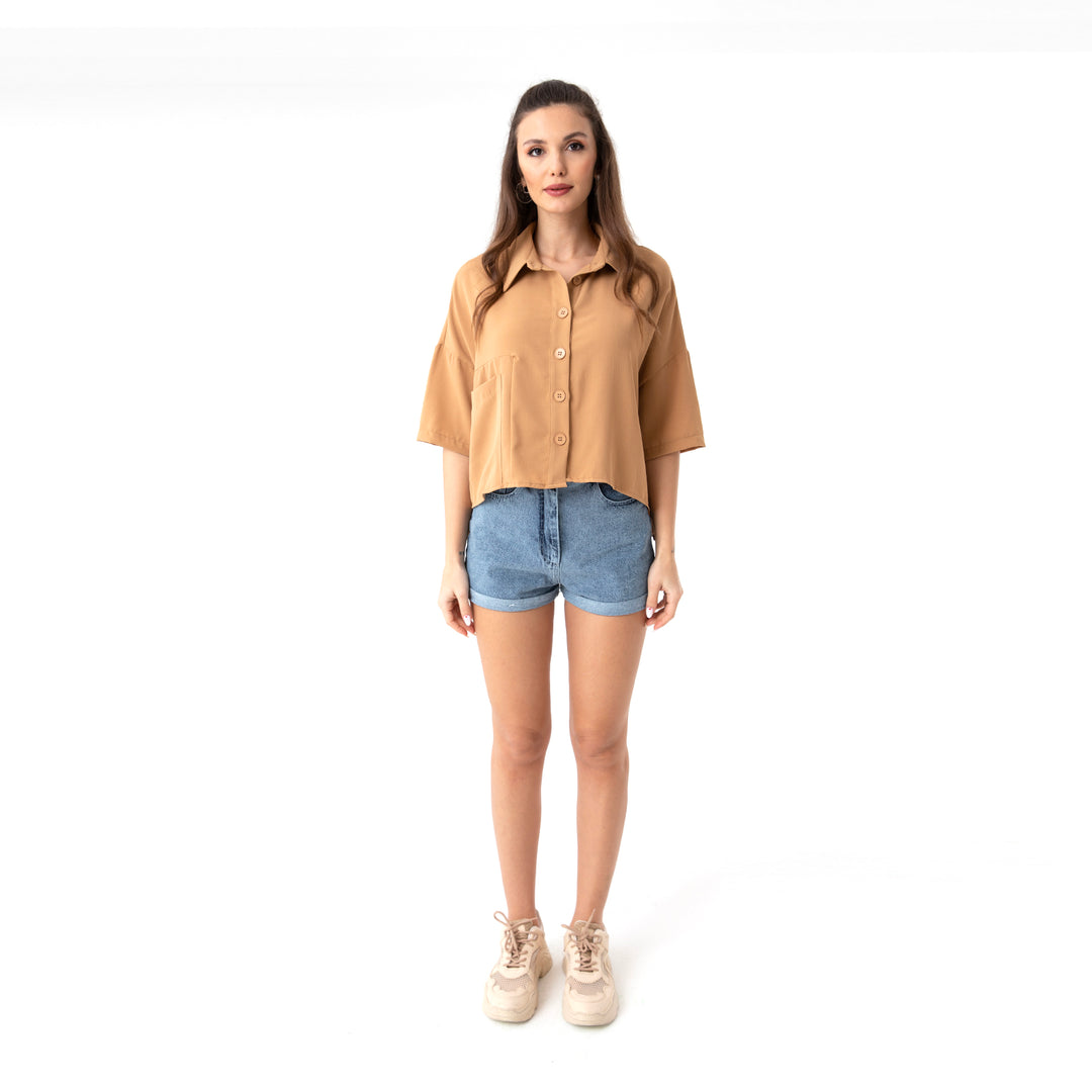Short Sleeve Oversized Shirt 31175
