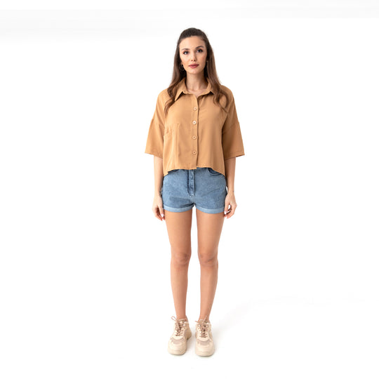 Short Sleeve Oversized Shirt 31175