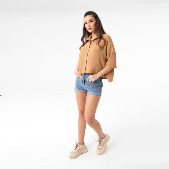 Short Sleeve Oversized Shirt 31175