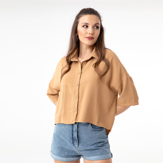 Short Sleeve Oversized Shirt 31175