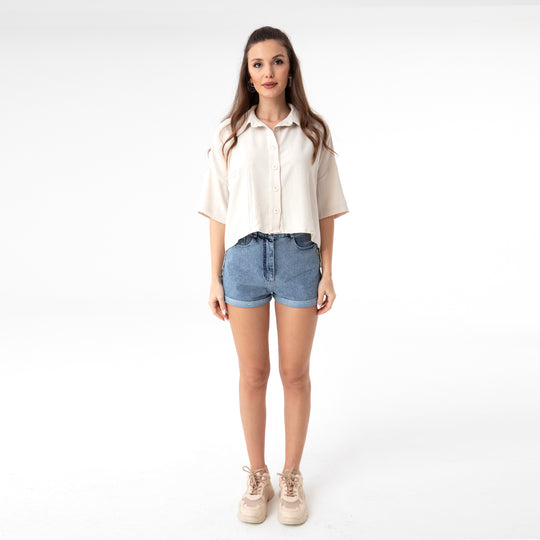 Short Sleeve Oversized Shirt 31175