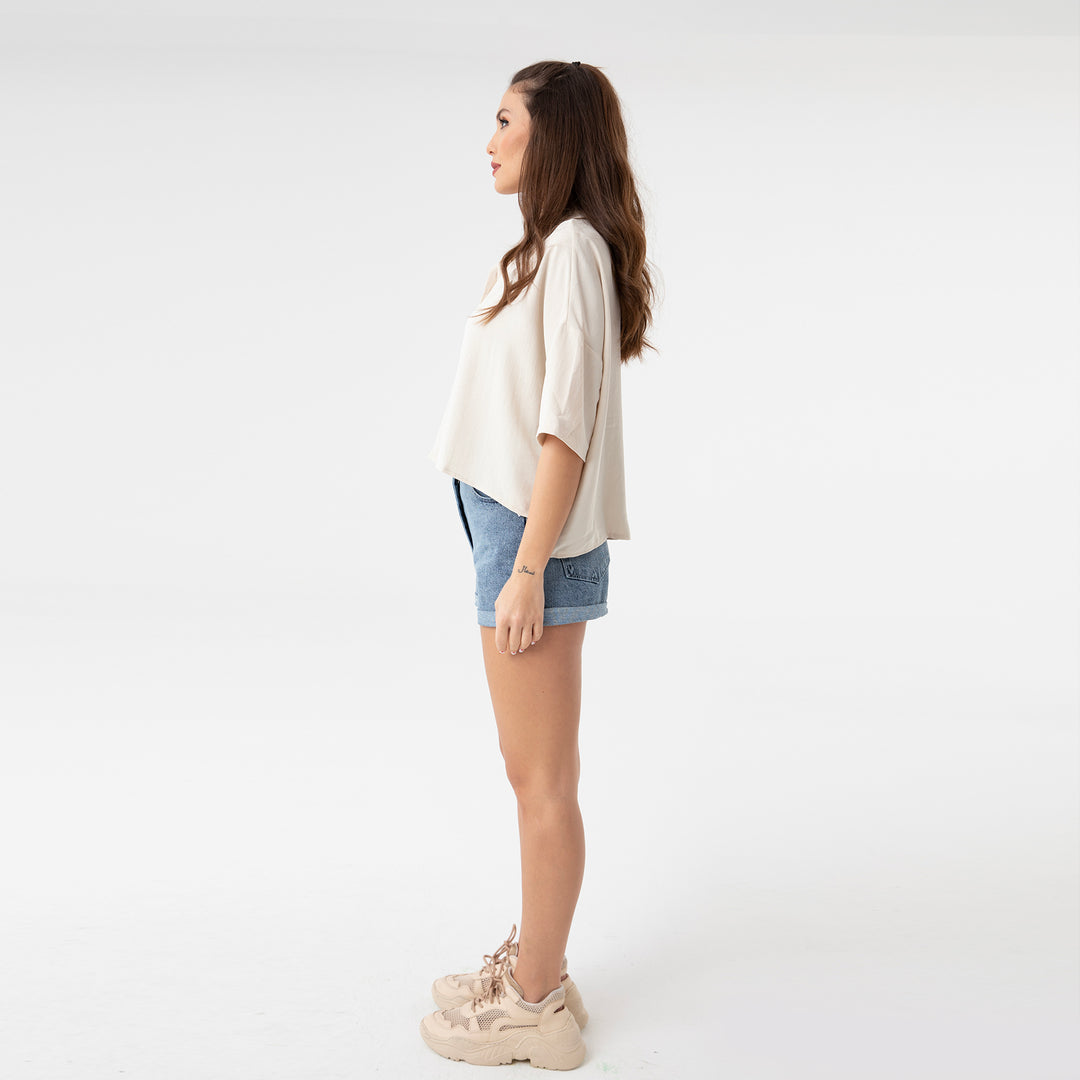Short Sleeve Oversized Shirt 31175