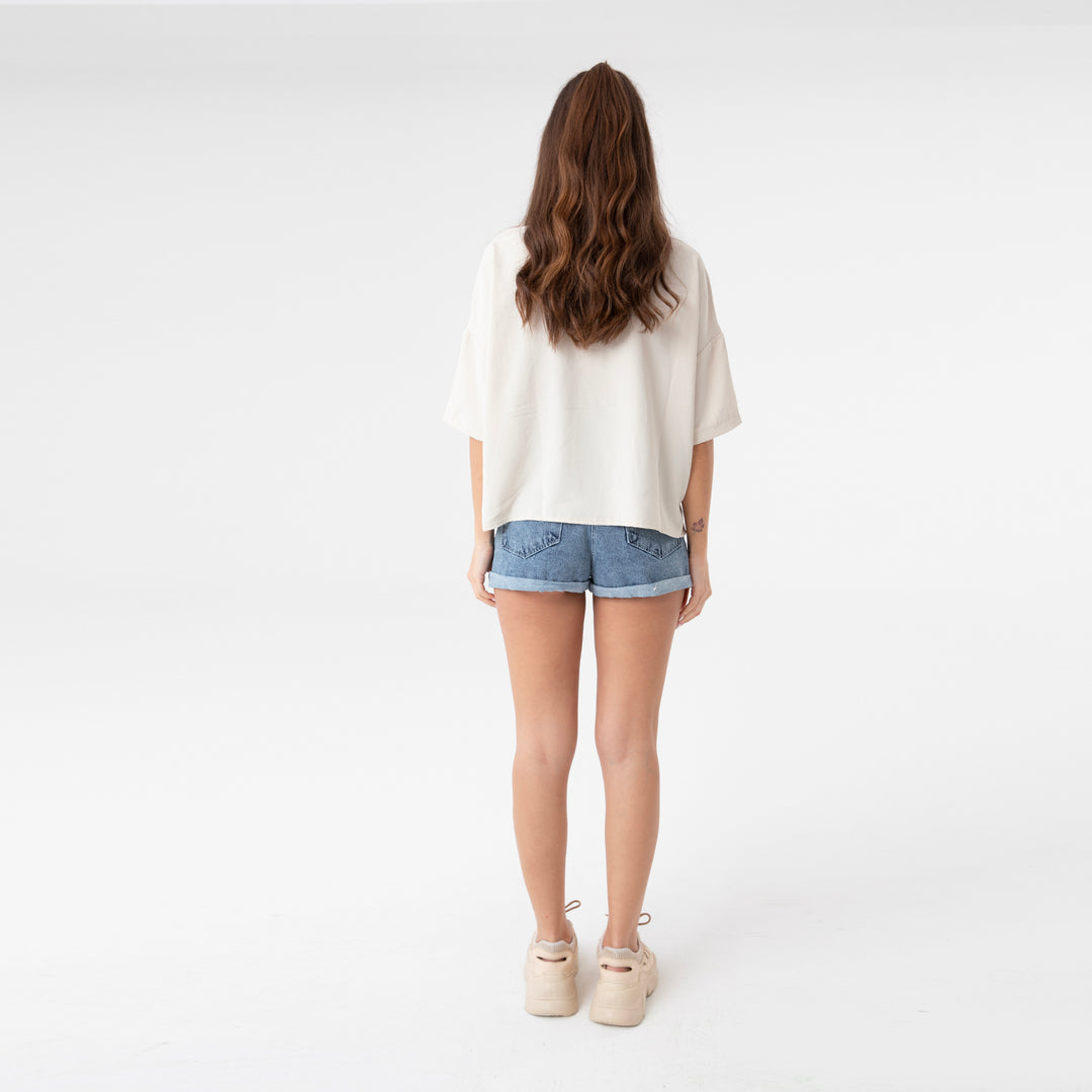 Short Sleeve Oversized Shirt 31175