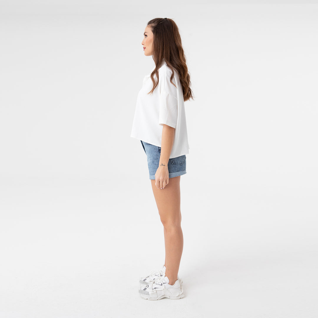 Short Sleeve Oversized Shirt 31175