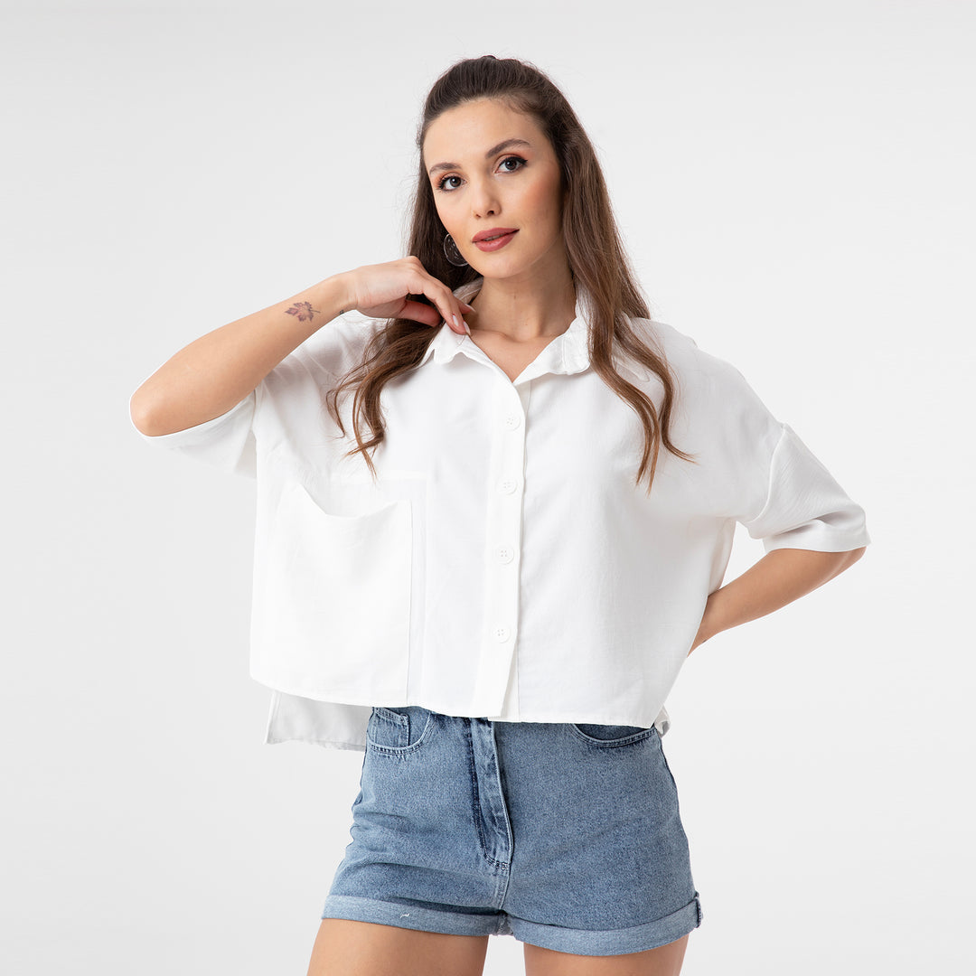 Short Sleeve Oversized Shirt 31175