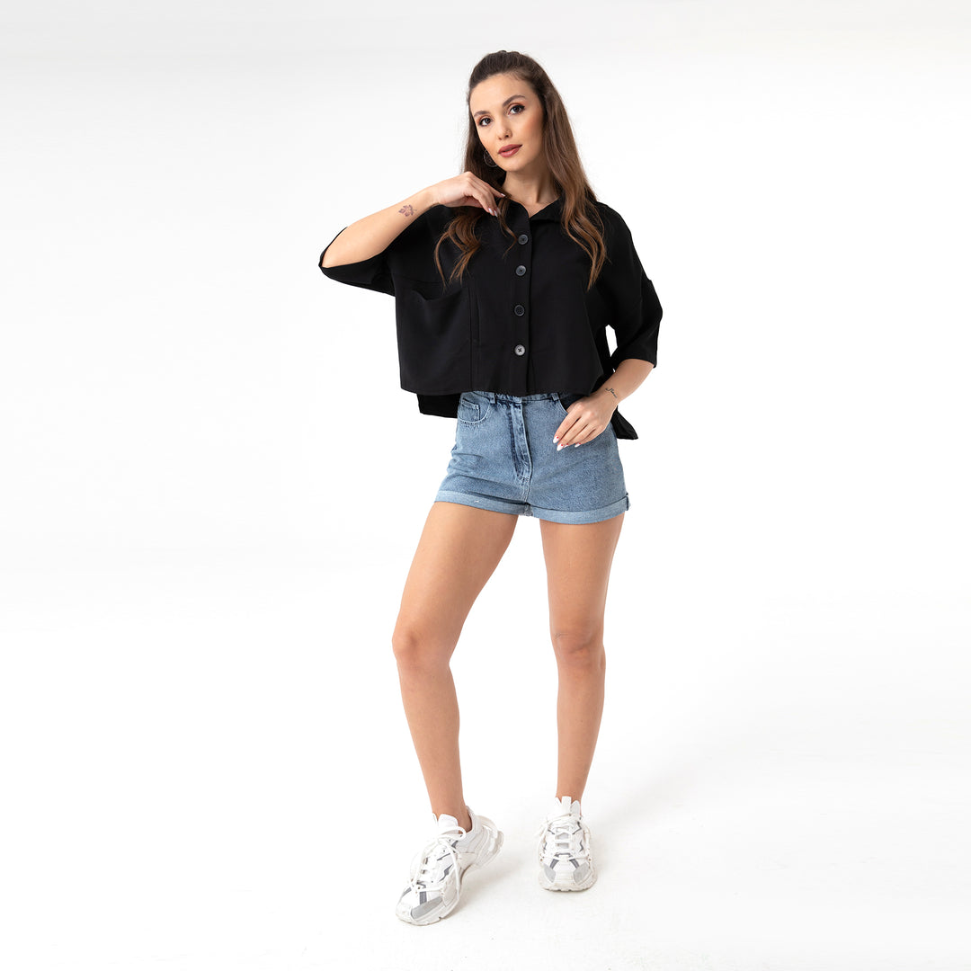 Short Sleeve Oversized Shirt 31175