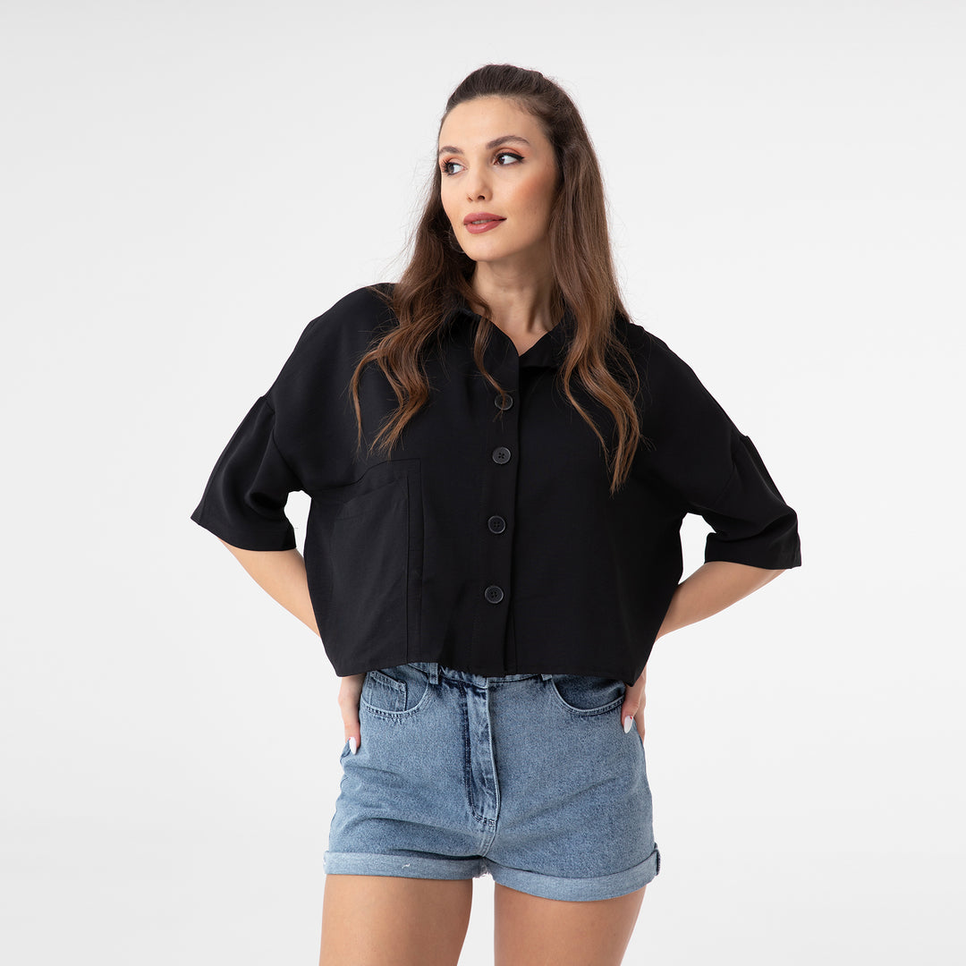Short Sleeve Oversized Shirt 31175