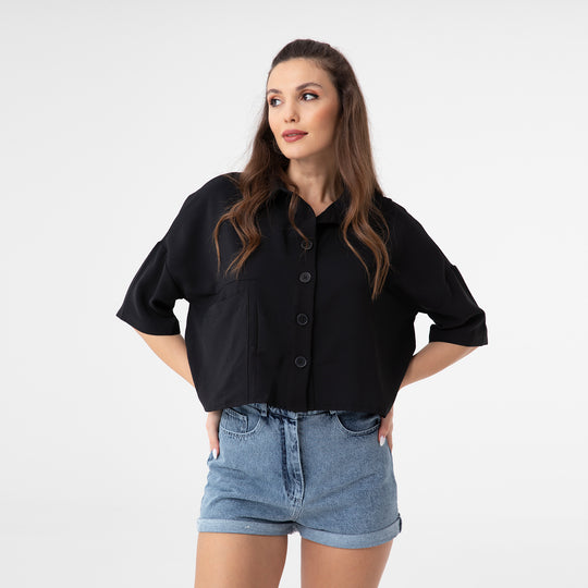 Short Sleeve Oversized Shirt 31175