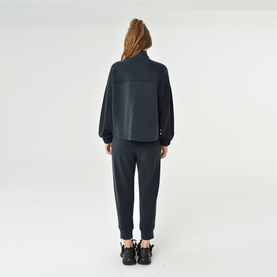 Zip Up High Neck Modal Sweatshirt 60394