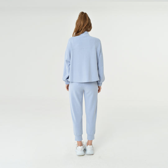 Zip Up High Neck Modal Sweatshirt 60394
