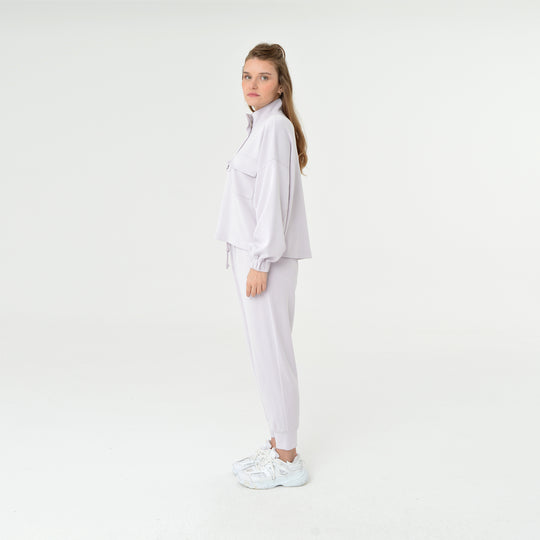 Zip Up High Neck Modal Sweatshirt 60394