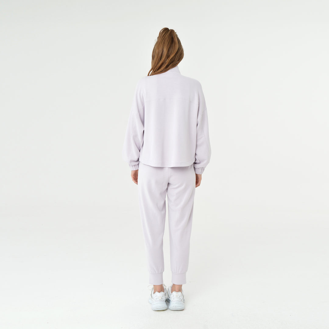 Zip Up High Neck Modal Sweatshirt 60394