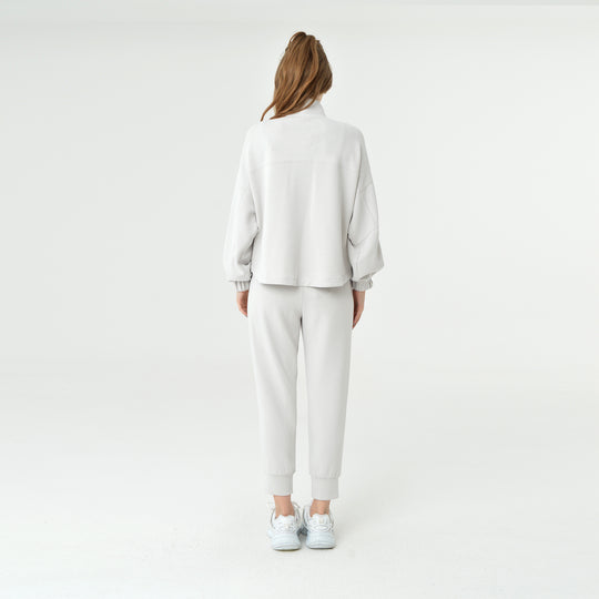 Zip Up High Neck Modal Sweatshirt 60394