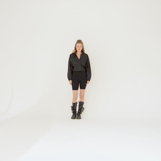 Cropped Raglan-Sleeve Windbreaker 60321
