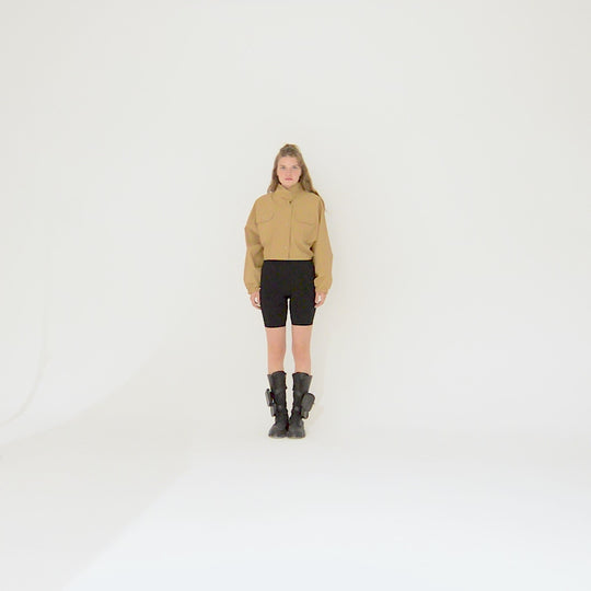 Cropped Raglan-Sleeve Windbreaker 60321